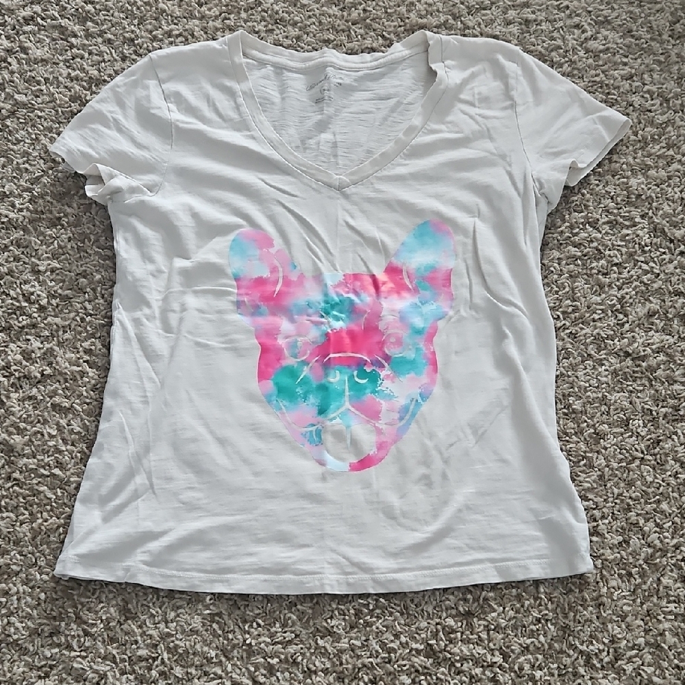 Women's T-Shirt with Colorful Dog Print